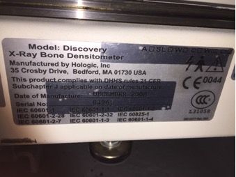 Used - Refurbished Hologic Discovery W DEXA Machine DOM 2011